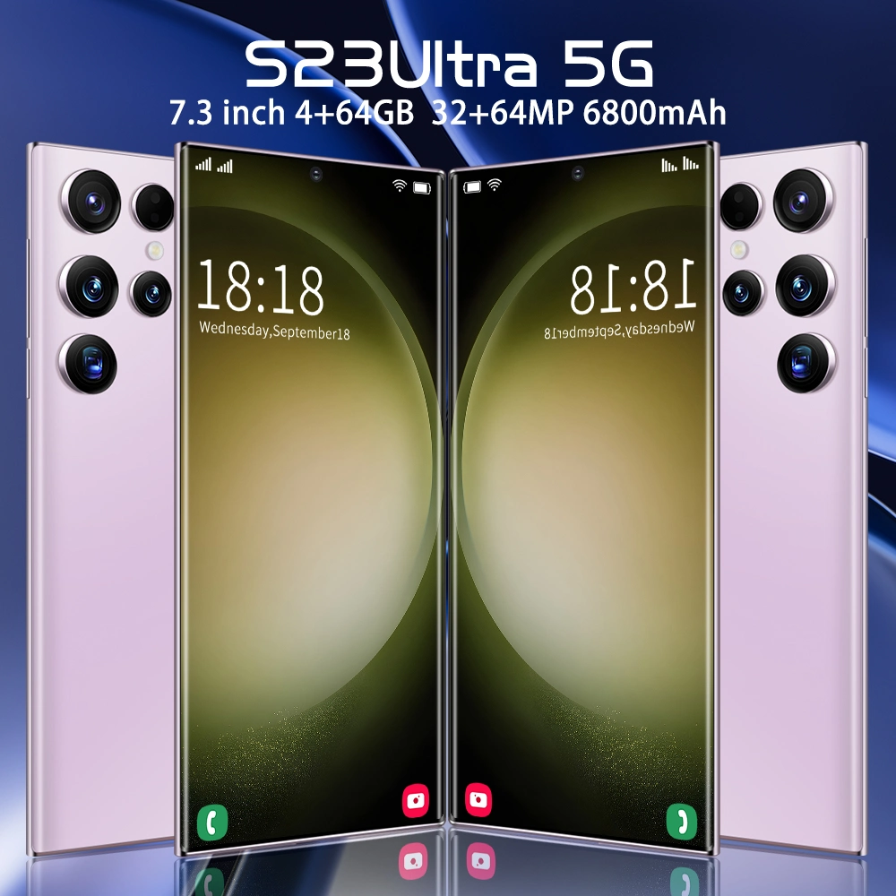 جاهز للاستخدام في سوق الأسهم 8 Core S23 Ultra 3+64GB بطاقة SIM مزدوجة هاتف ذكي جديد