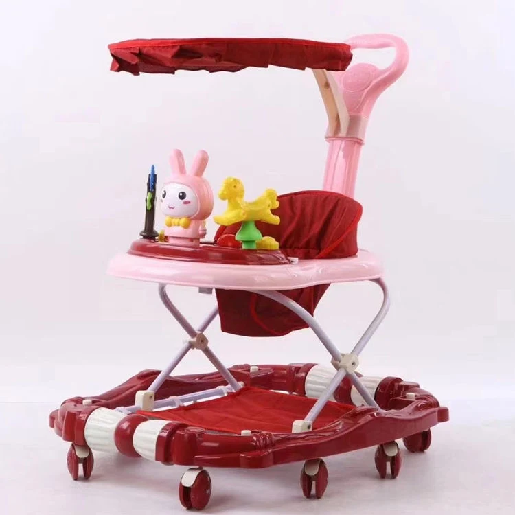 Hot Sale Adjustable Anti-O-Leg Anti-Roll-Over Folding Baby Starter Gift for 6-18 Months Baby Walker