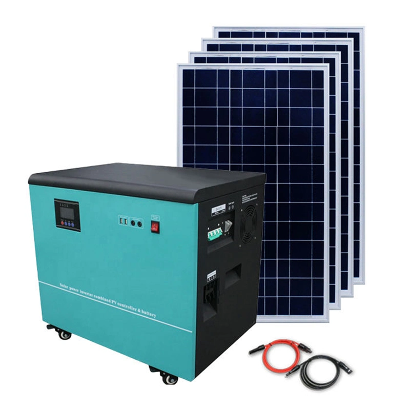 3000W 5000W Tout en Un Onduleur Hybride Générateur Solaire 5kw Système d'Alimentation Solaire Portable Hors Réseau pour Alimentation Domestique Climatisation et Réfrigérateur.