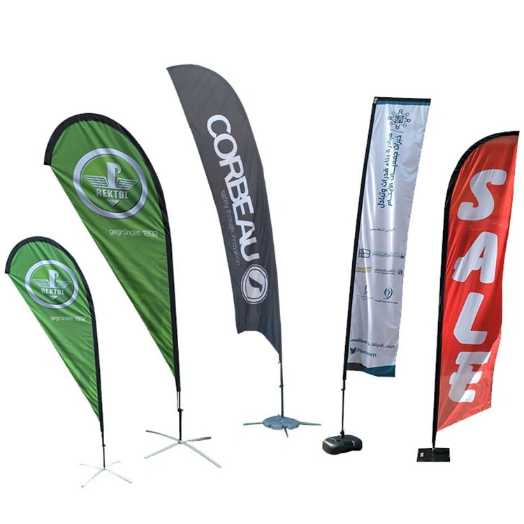 Exhibition Trade Show Beach Banner Display Custom Feather Flag Advertising