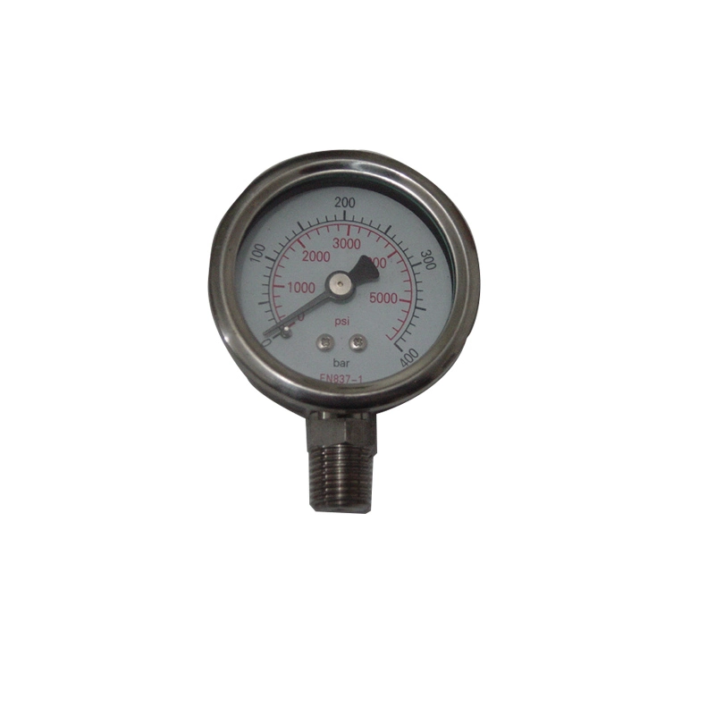 Ybf60A مقياس الضغط القضيب المملوء بالزيت من الفولاذ المقاوم للصدأ