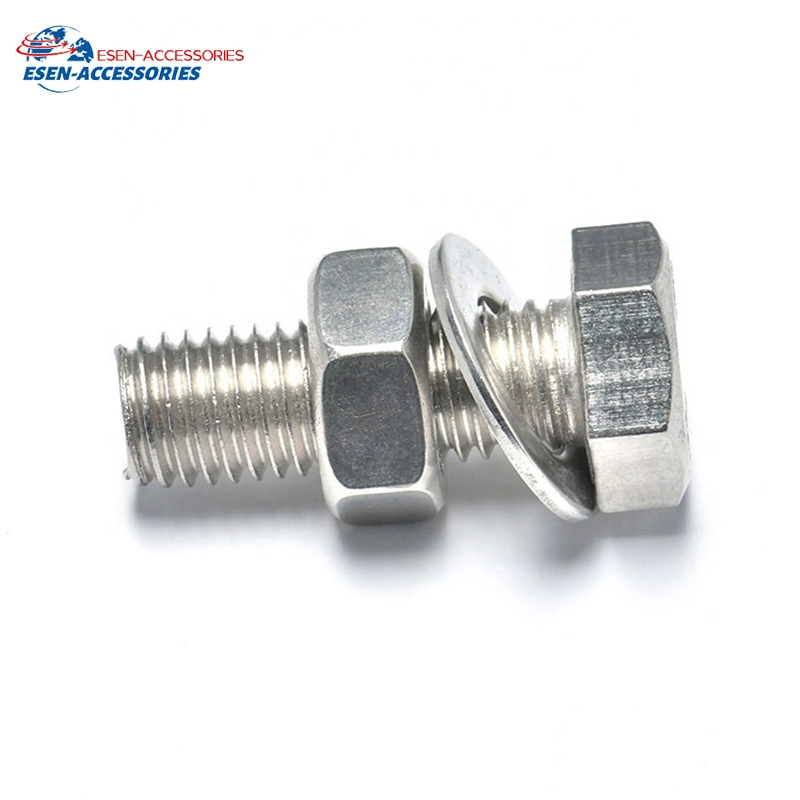 ISO Container Steel Bolt Screw Nut Spare Parts with Spring Washer