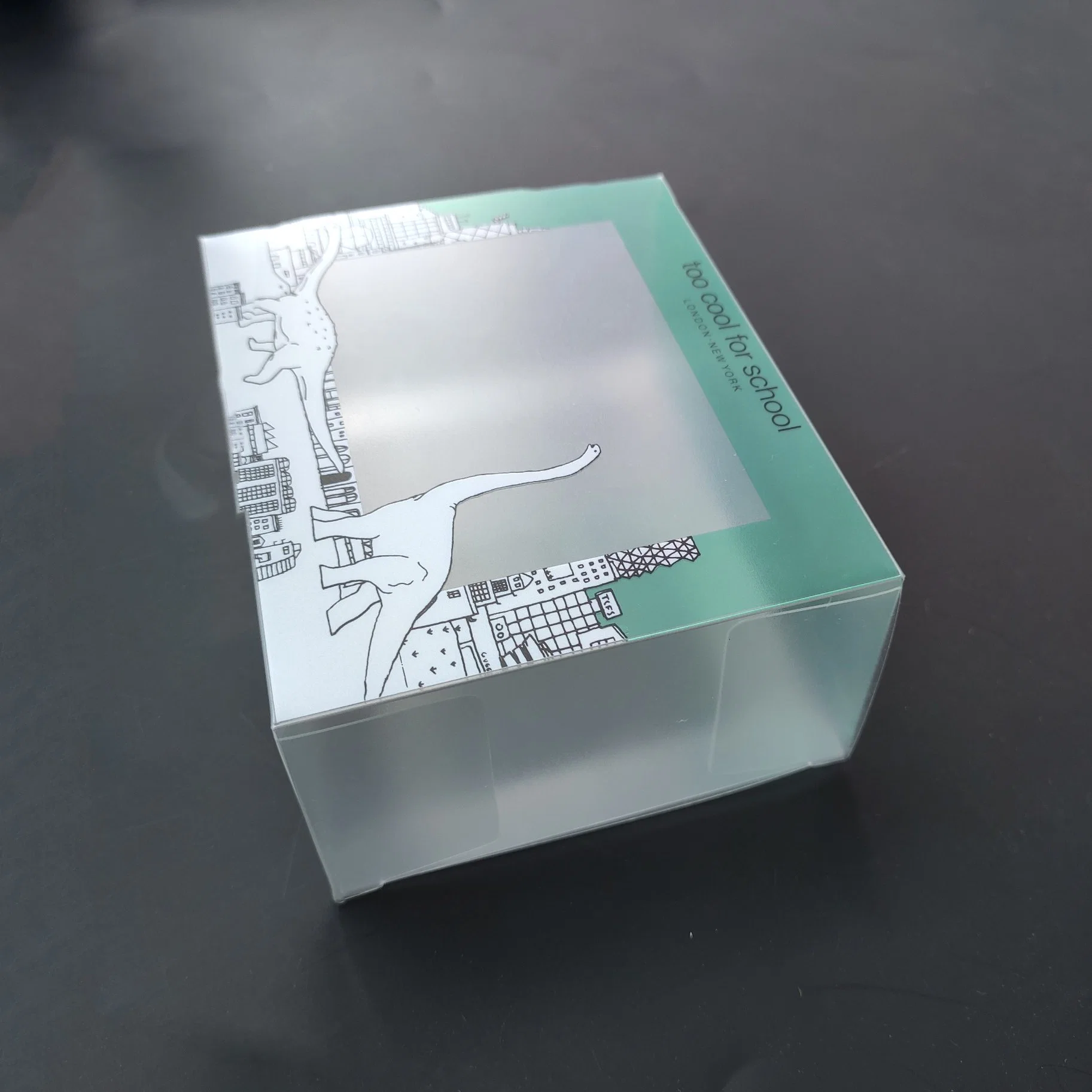 Briefpapier Container gedruckt Frosted Wondow Verpackung Box für Bleistiftspitzer