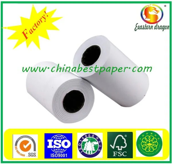 Thermal paper roll in paper material