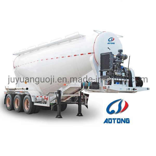 60cbm Cement Powder Tanker Transport, Bulk Trailer Transportation of Fly Ash