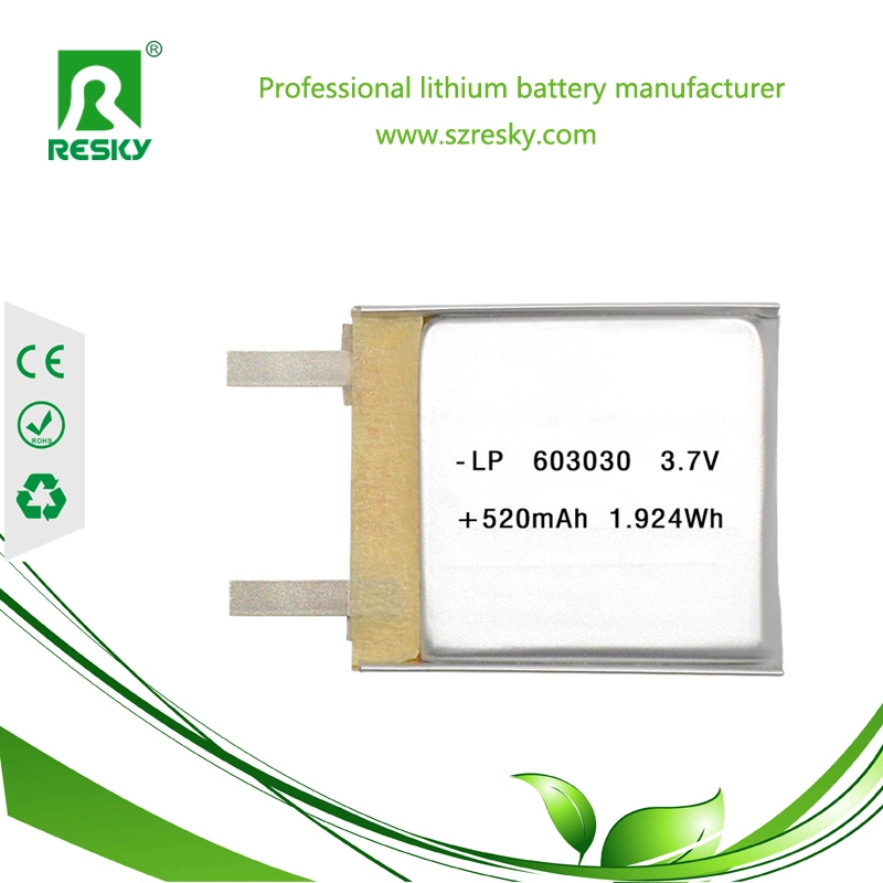 603030 3.7V Rechargeable 520mAh Lipo Battery for GPS Device