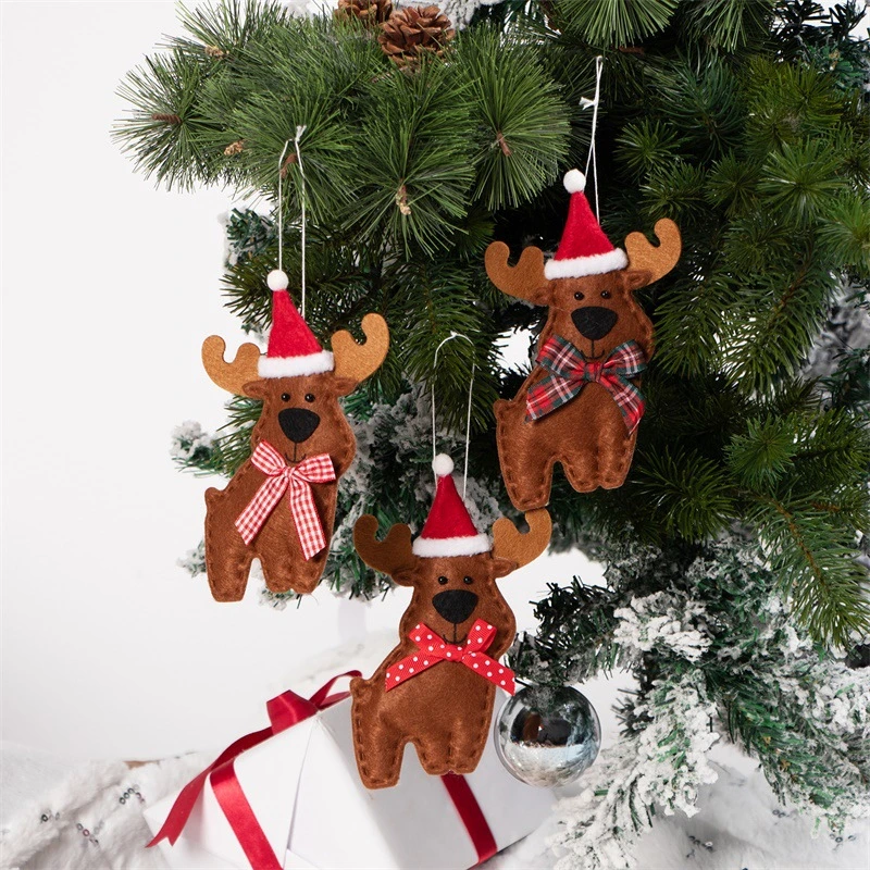 Christmas Elk Santa Claus Hang Toys for Christmas Decoration