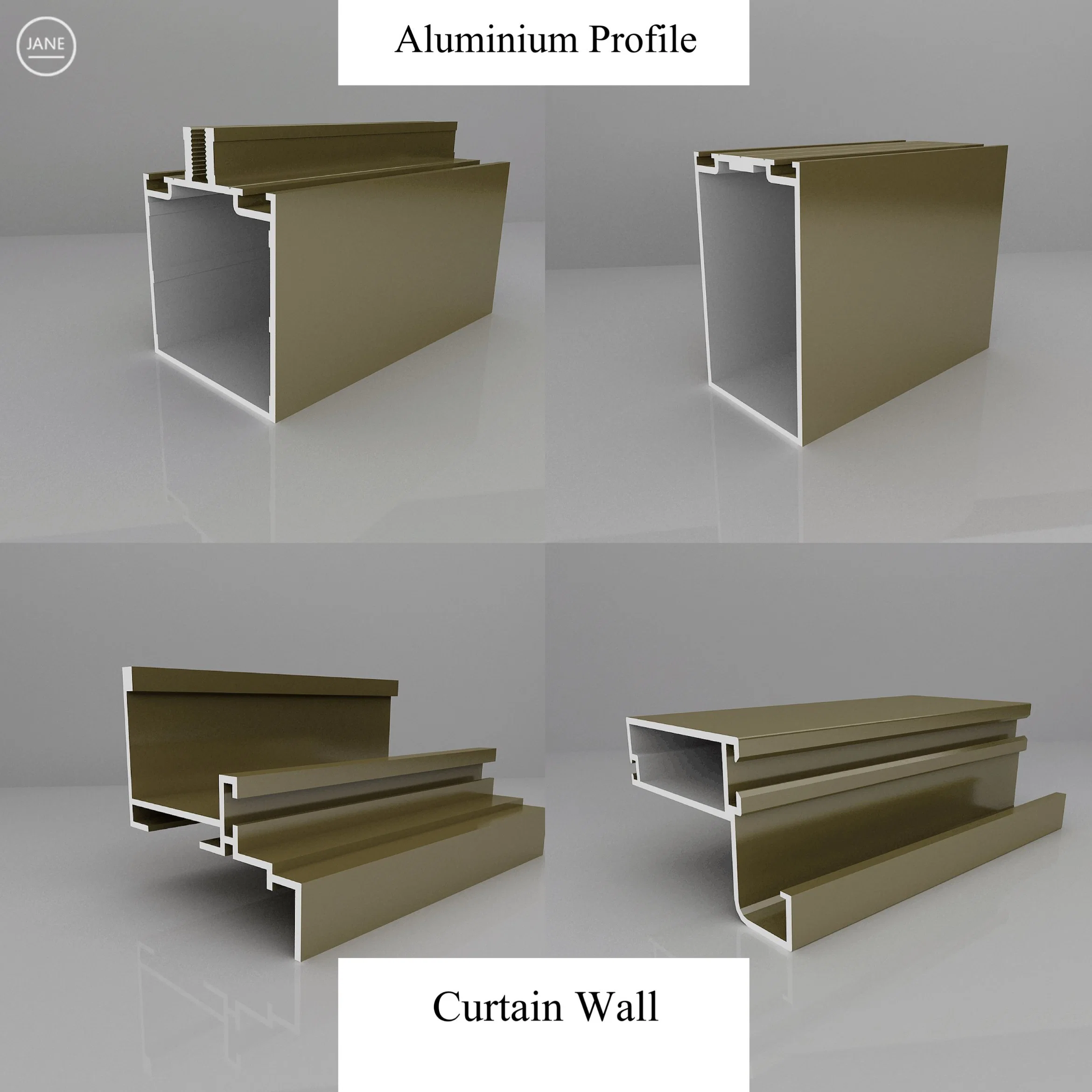 Aleación industrial extruida a medida Revestimiento en polvo aluminio extrusión Perfil Madera Precio final