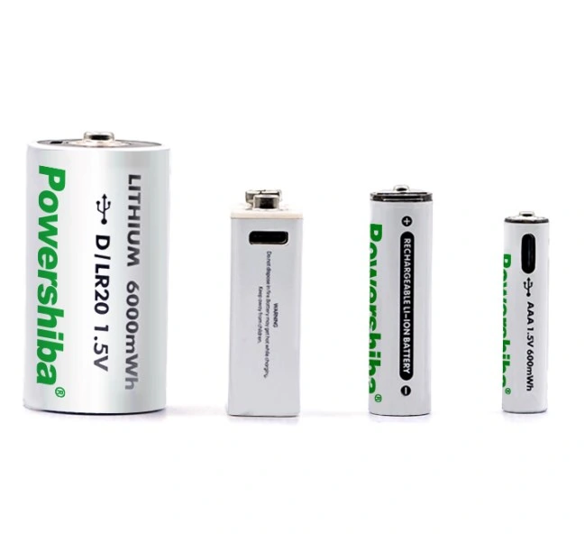 Type C 18650 2000mAh 2600mAh 3500mAh Batterie Rechargeable de Gros Micro USB Batterie au Lithium