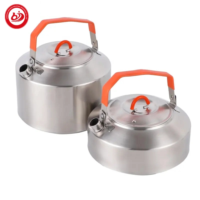 Utensilien Topf Pfanne Wandern Picknick-Werkzeuge Tragbare Kochen Reisen Edelstahl Steel Camping Wandern Im Freien Kochgeschirr Set Wasserkocher