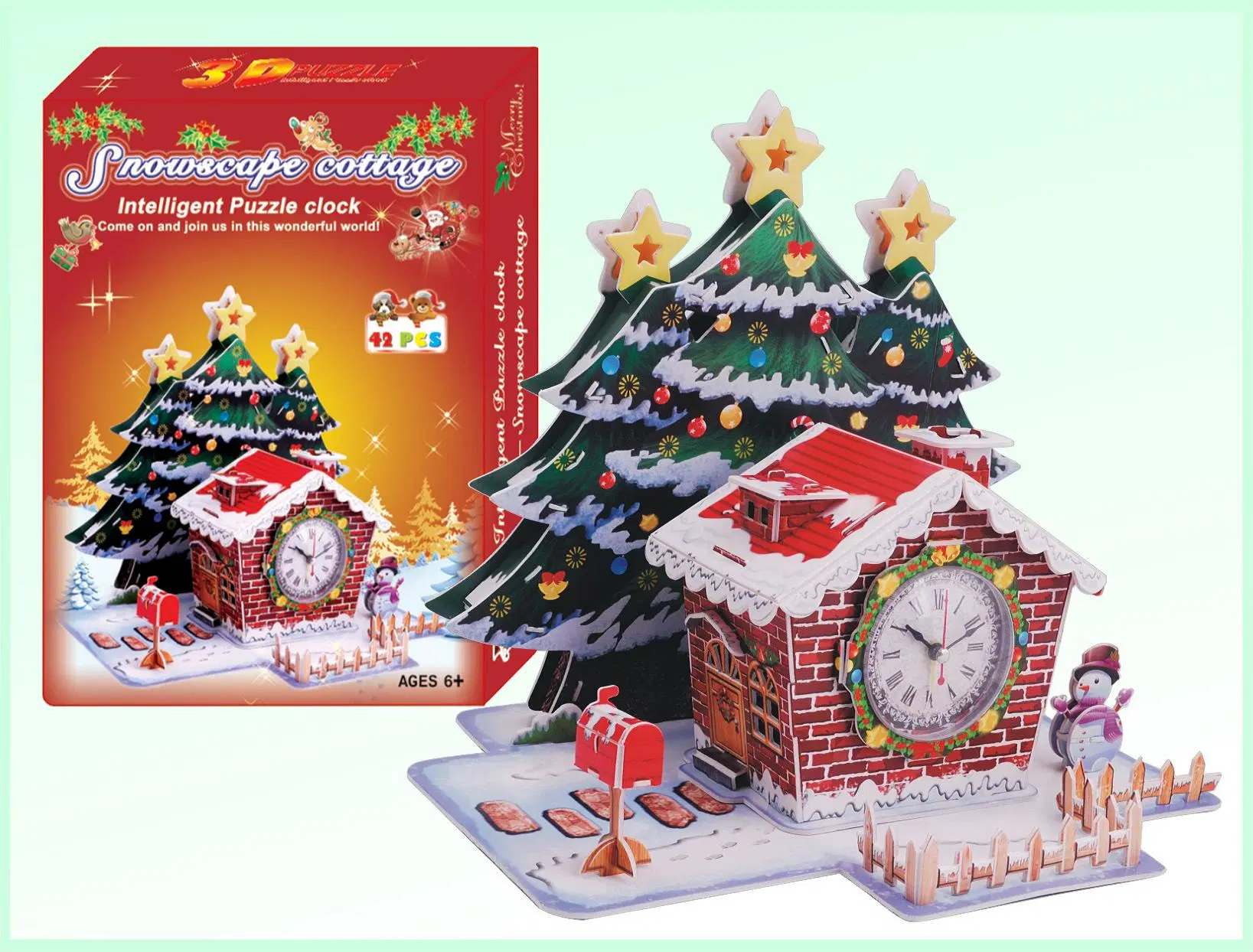 Jeu de puzzle de bricolage cadeau de Noël 3D Jigsaw Puzzle de jouets pour la promotion (H4551346)