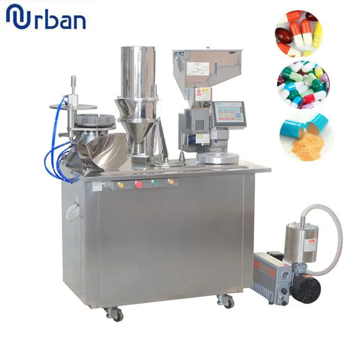 Stock Semi-Automatic Pharmaceutical Pill Powder Filler Pellets Hard Gelatin Capsule Filling Machine