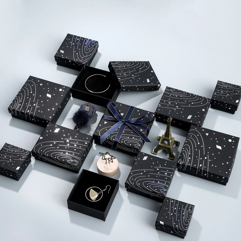 Designer's Creative Starry Sky Jewelry Box Earrings Ring Necklace Bracelets Hair Accessories