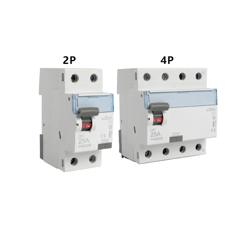 DX3 AC-Restschalter ELCB-Leistungsschalter RCCB 40A63A 2p4p 30mA 300mA Erdschluss