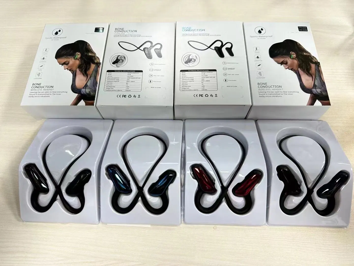 Bluetooth Headset Wireless Bone Conduction Ear-Mounted Business Sports Stereo Headset