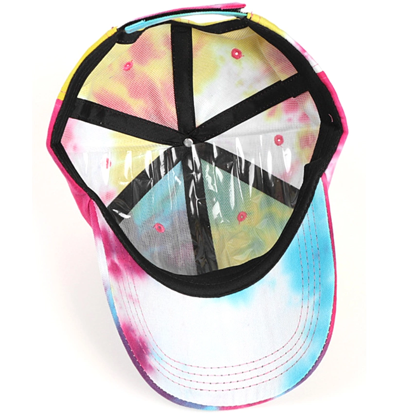 2021 New Fashion Soft Multi Color Tie Dye Hat Customize Logo Baseball Cap