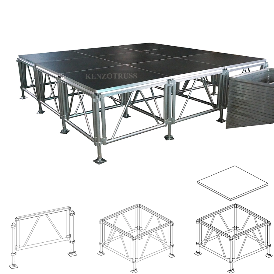 Aluminium hölzerne Bühne Plattform Outdoor bewegen tragbare Bühne für Konzert