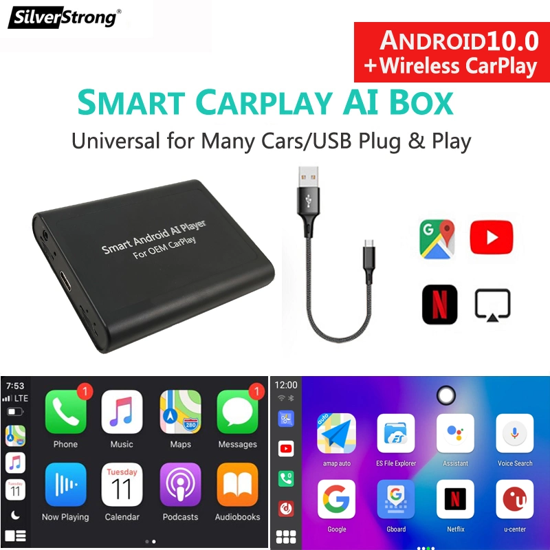 Car GPS Ai Box Wireless Carplay