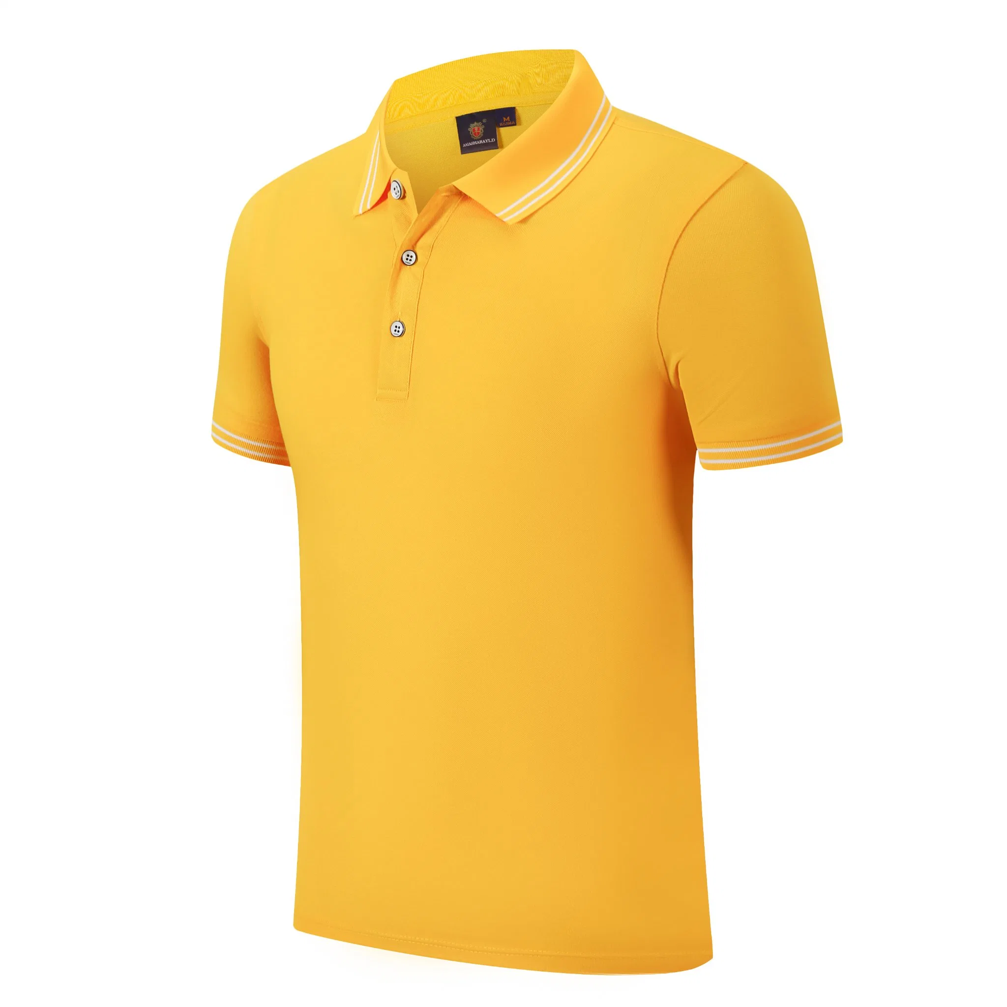 Solid Color Revers Poloshirt Sommer Mode atmungsaktive Männer und Frauen Kurzarm Top Custom Stickerei Druck Logo