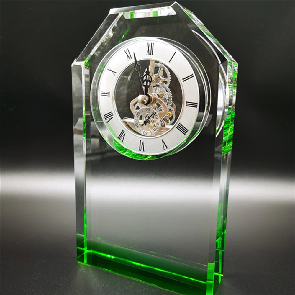 New Green Crystal Clock Trophy Awards