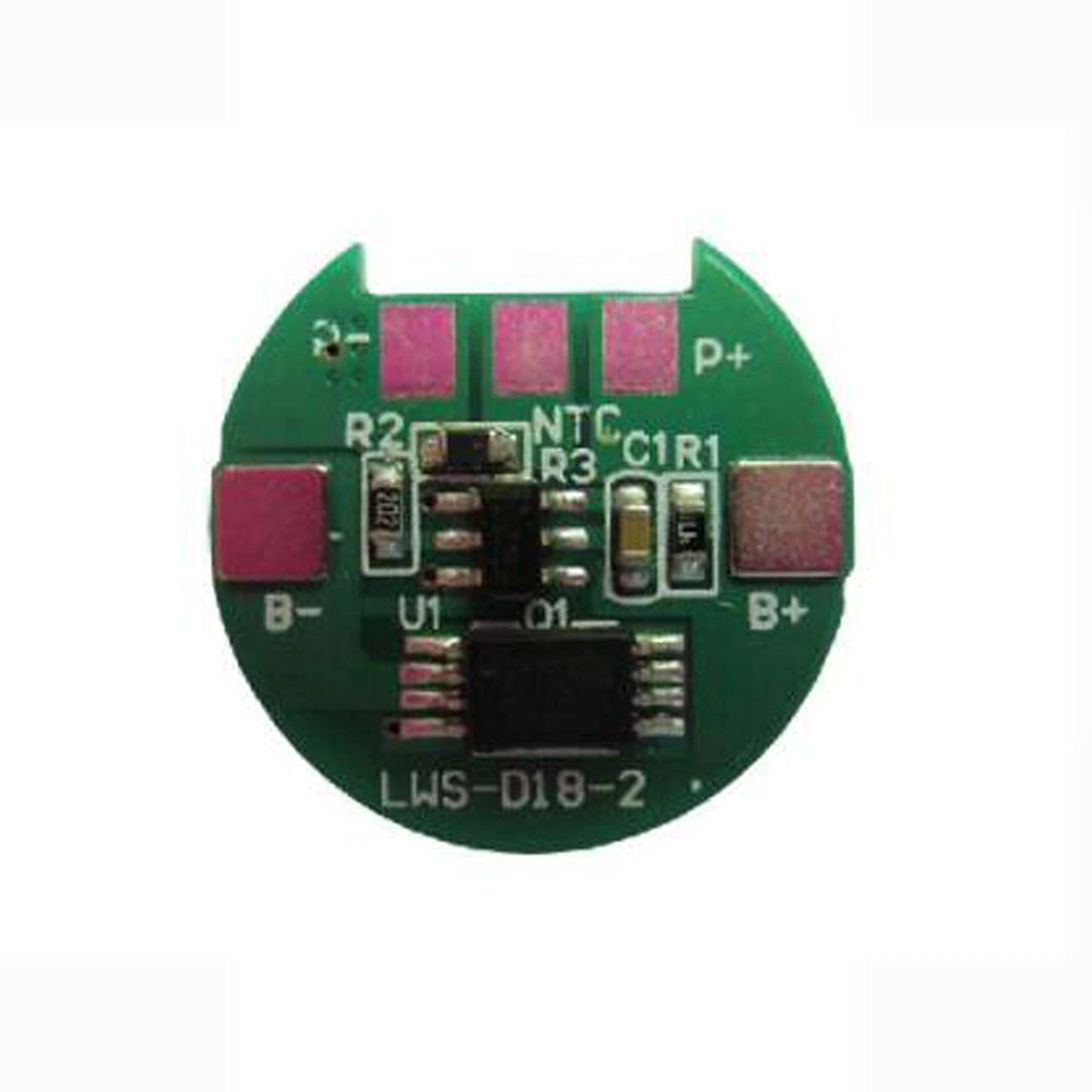 Batería de litio ronda BMS PLACA PCB 3,7 V 2A 3A con 10k NTC