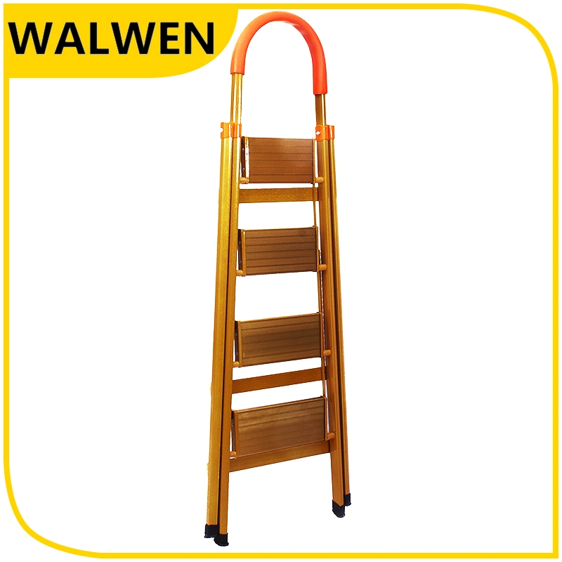 Plastic-Sprayed 3 Wide Step Folding Attic Ladder