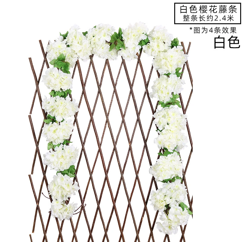 Artificial Rose Vine Decorative Flowers Plants Artificial Flower Hanging Rose IVY Home Hotel Office Wedding Party Garden Craft Art Decor