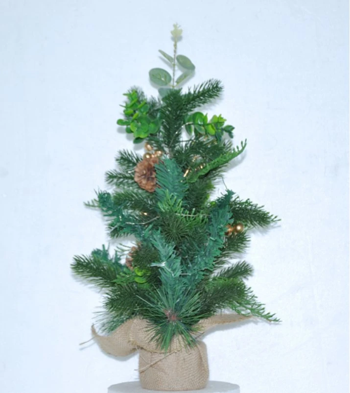 Small Christmas Tree Artificial Tree 20 Inches with Pine Cones for Tabletop