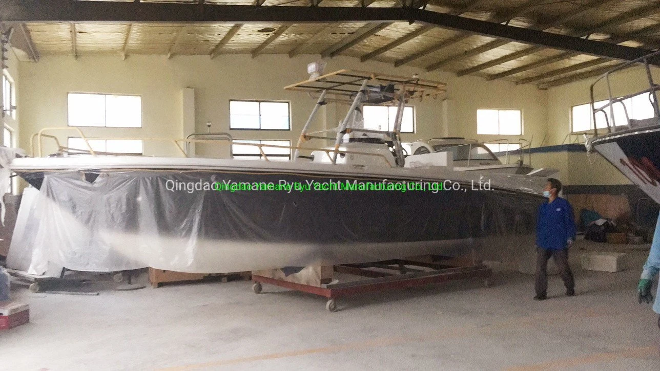 28FT Yamene Fiberglass Fishing Boat Center Console Sports Boat T-Top Ferry in Good Price