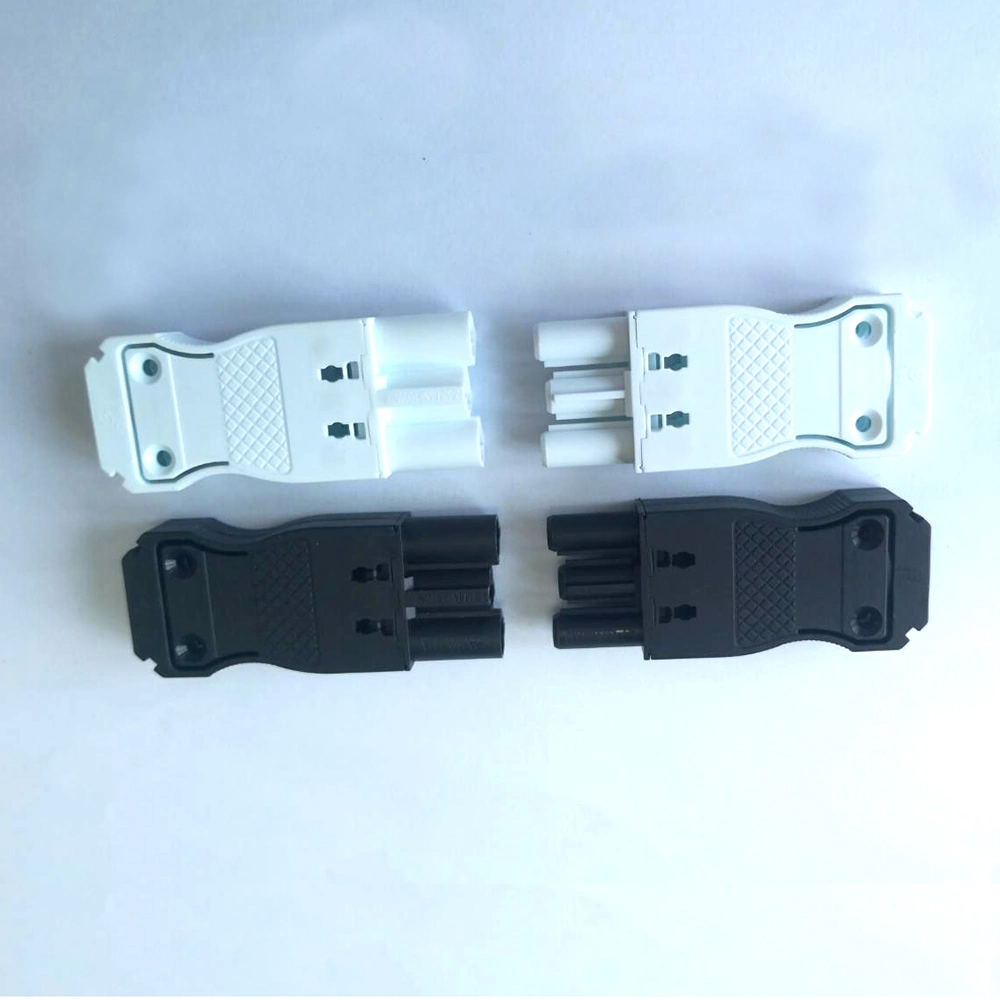 Conector macho de alimentación de CA en ángulo recto R/a IEC60320 C13, estilo de montaje