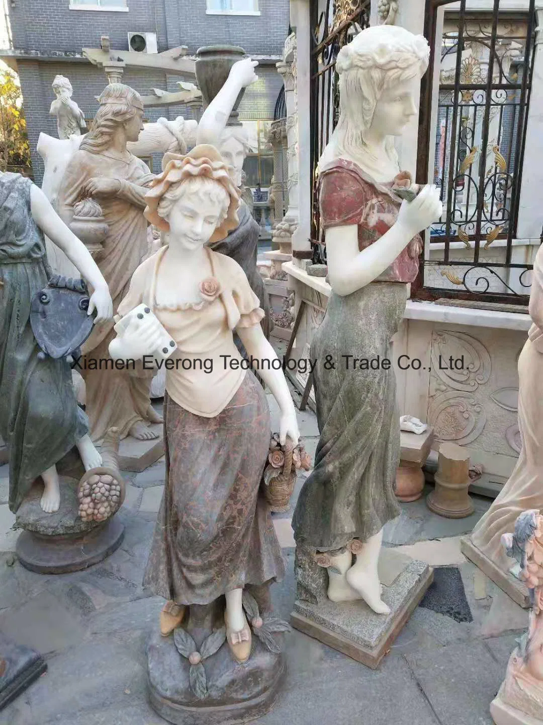 Carved Marble Sculpture Garden Statue Stone Carving with Granite Sandstone