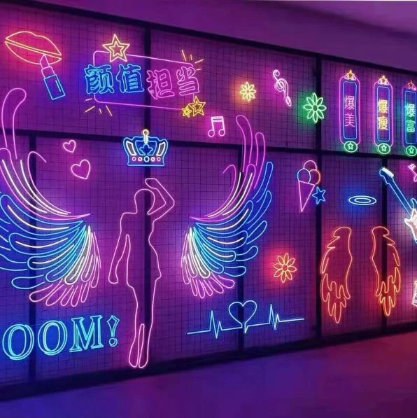 Factory Direct Sale Neon Light Sign Angel Wings Custom Light Acrylic 3D LED Neon Signs