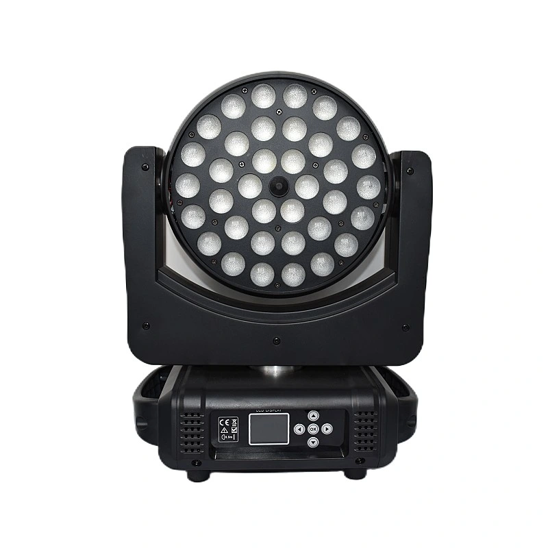 Factory Direct Sale 36*10W RGBW Zoom LED Wash Moving Head Dyeing Stage Lighting for DJ Nightclub