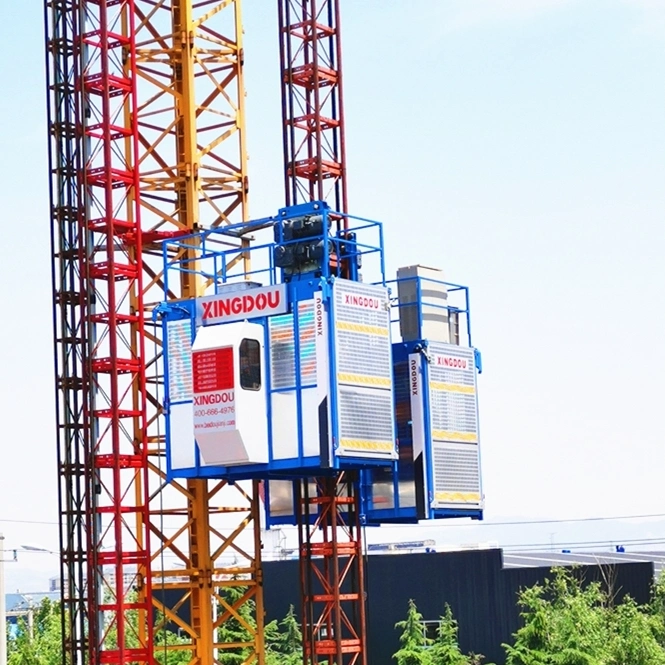 Safety New Type Open Top Cabin Sc200 Construction Platform Material Hoist