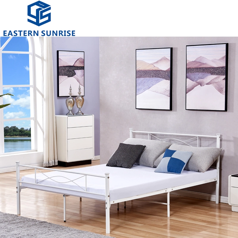 Muebles de dormitorio delicadas capas metálicas cama de acero muebles chinos