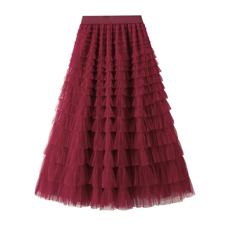 Fashion 2023 Stylish Adult Women Tiered Layered Gauze Tulle Tutu Skirt