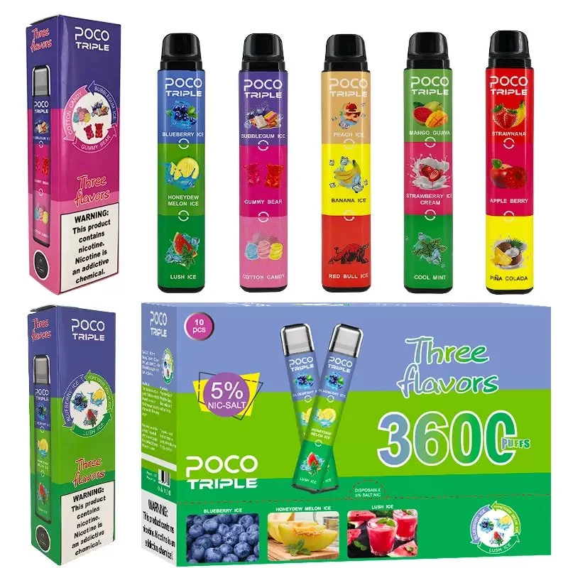 Poco Triple 3600 Puffs Disposable/Chargeable Vape Ecigarette