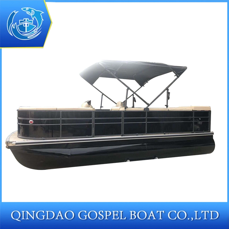 25ft China Pontoon Boat bote de pesca de agua