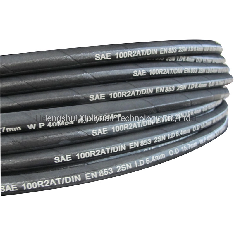 1/2 Inch R1at High Pressure Steel Wire Braided Hydraulic Rubber Hose