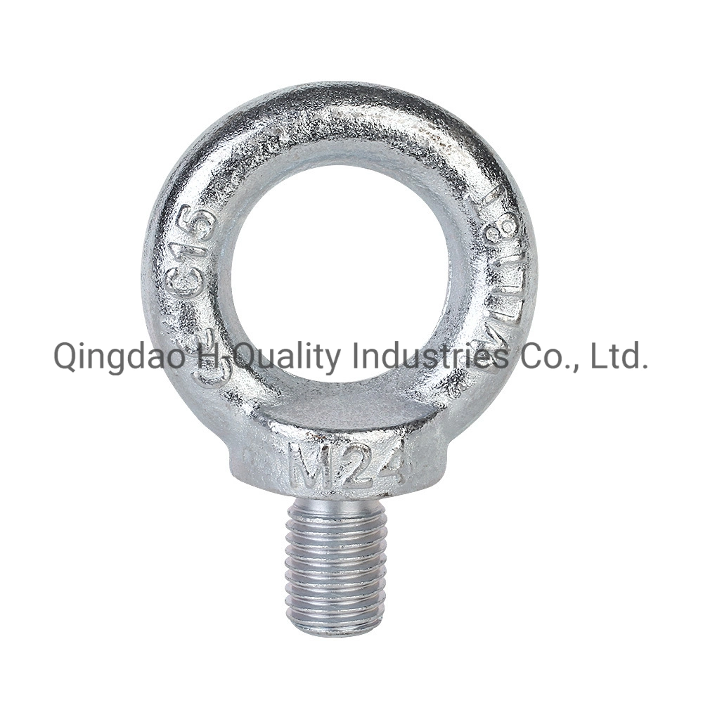 Rigging DIN580 Carbon Steel Drop Forged Galvanized Lifting Eye Bolt with Metric Thread