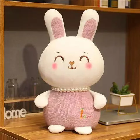 Bunny Plush Toy Small Trumpet Rag Doll Cute Accompaniment Sleeping Pillow Pearl Rabbit Doll Doll Children's Day Gift