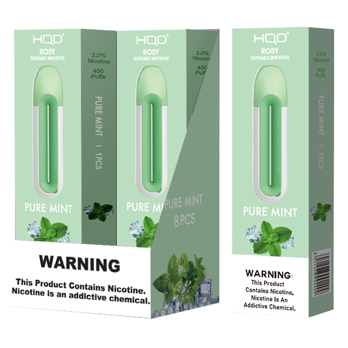 Hqd Rosy Vape descartável 400 borlas para venda por grosso de cigarros electrónico atomizador fábrica original