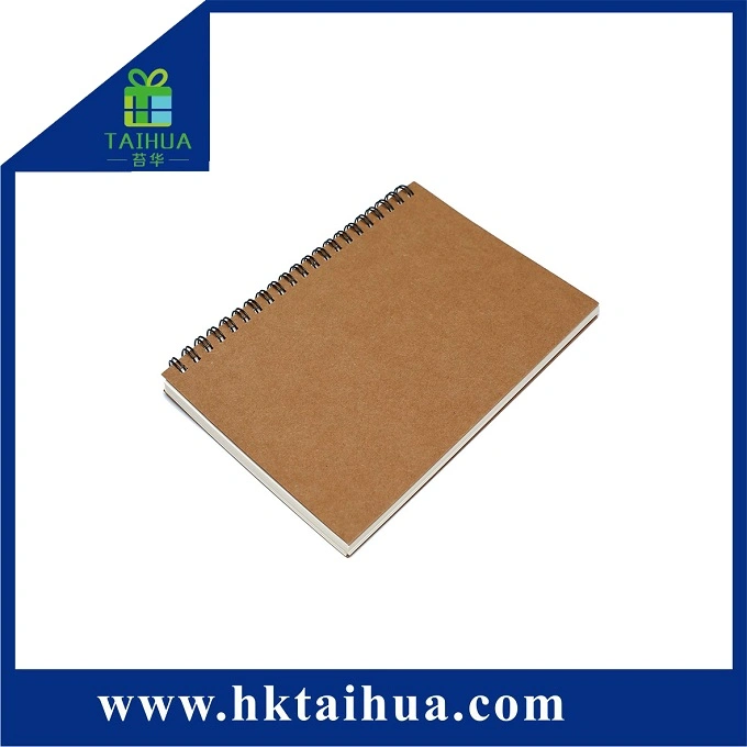 Wholesale/Supplier Custom A5 Hardcover Cheap Kraft Paper Spiral Bound Notebook Blank Page