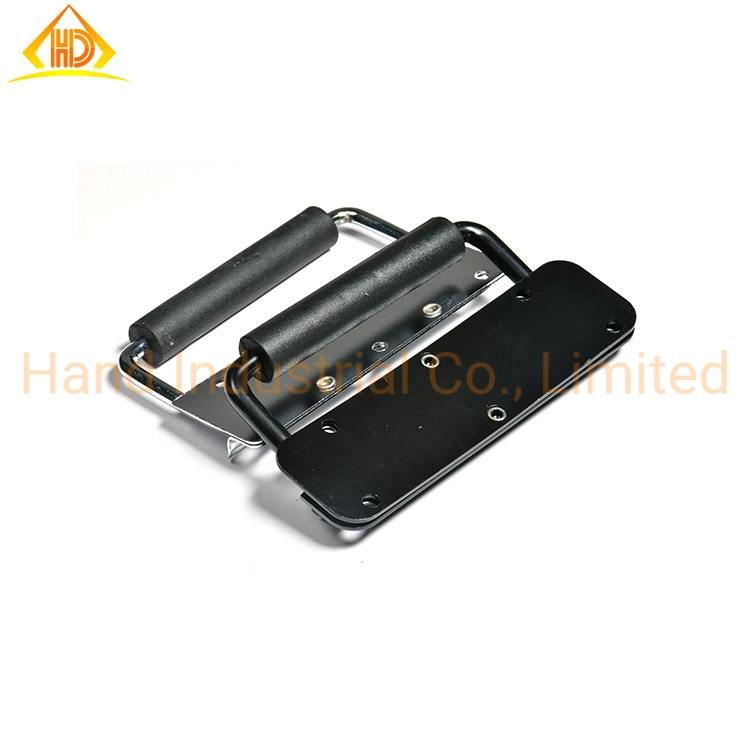 Factory Directly Carbon Steel Spring Loaded Case Tool Box Handle with Rubber Sleeve