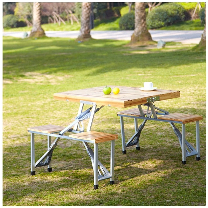 Folding Wooden Camping Tables and Chair Set