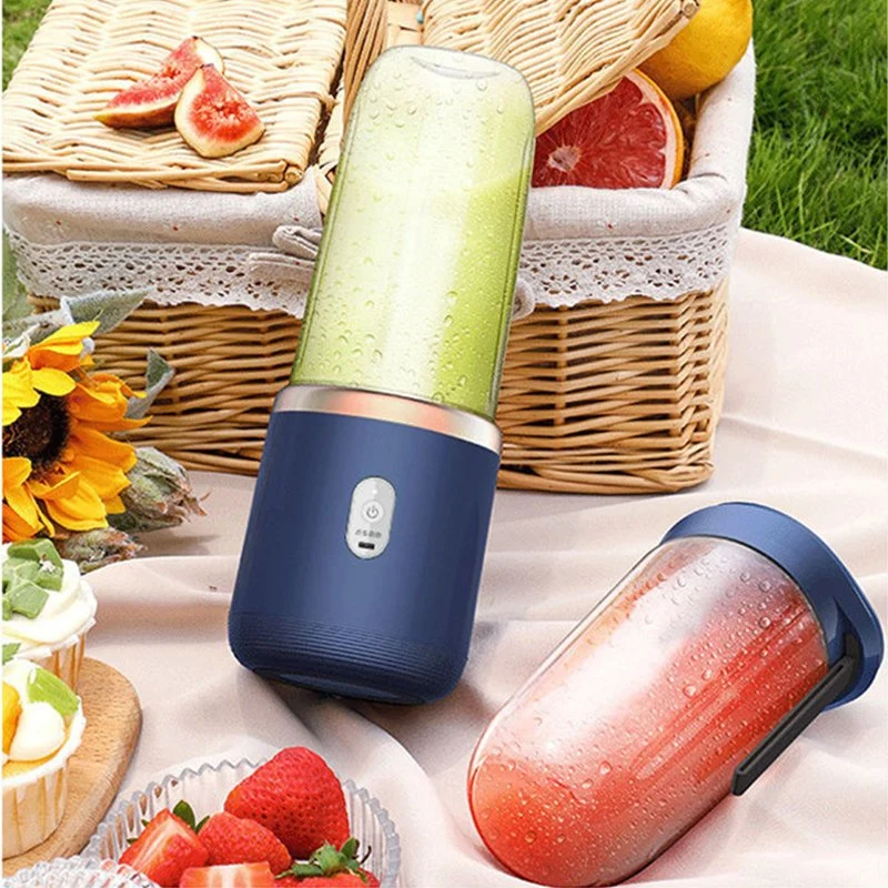 6 hojas Exprimidor eléctrico pequeño portátil taza fruta batido automático Batidora Cocina herramienta robot de cocina licuadora