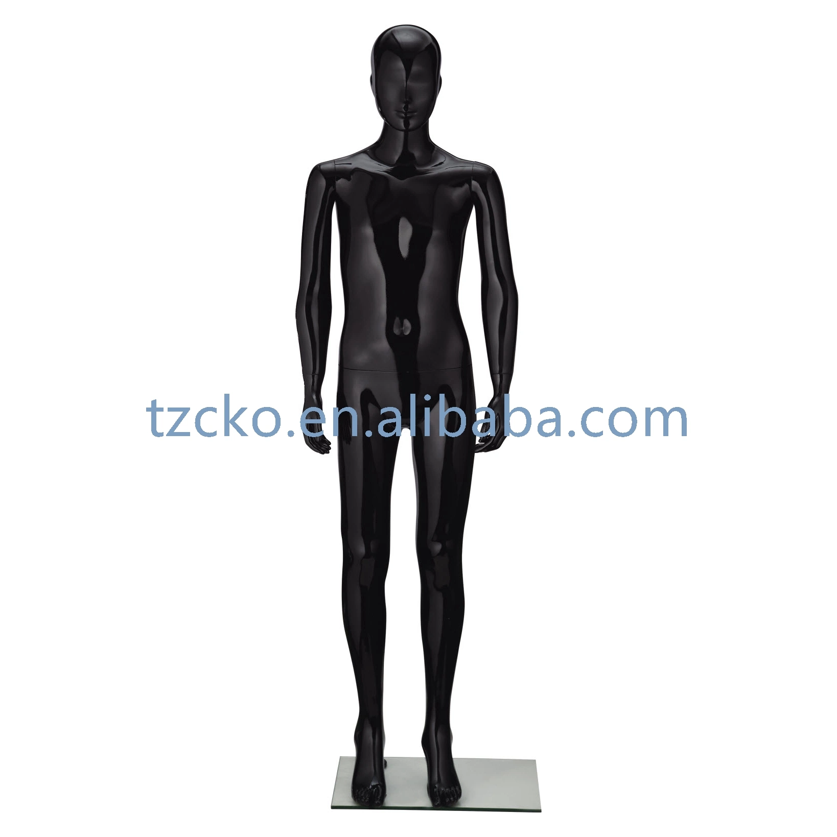 Zeigen Dummy Black Mannequin Ganzkörper PP Teenager Mannequin Kopf