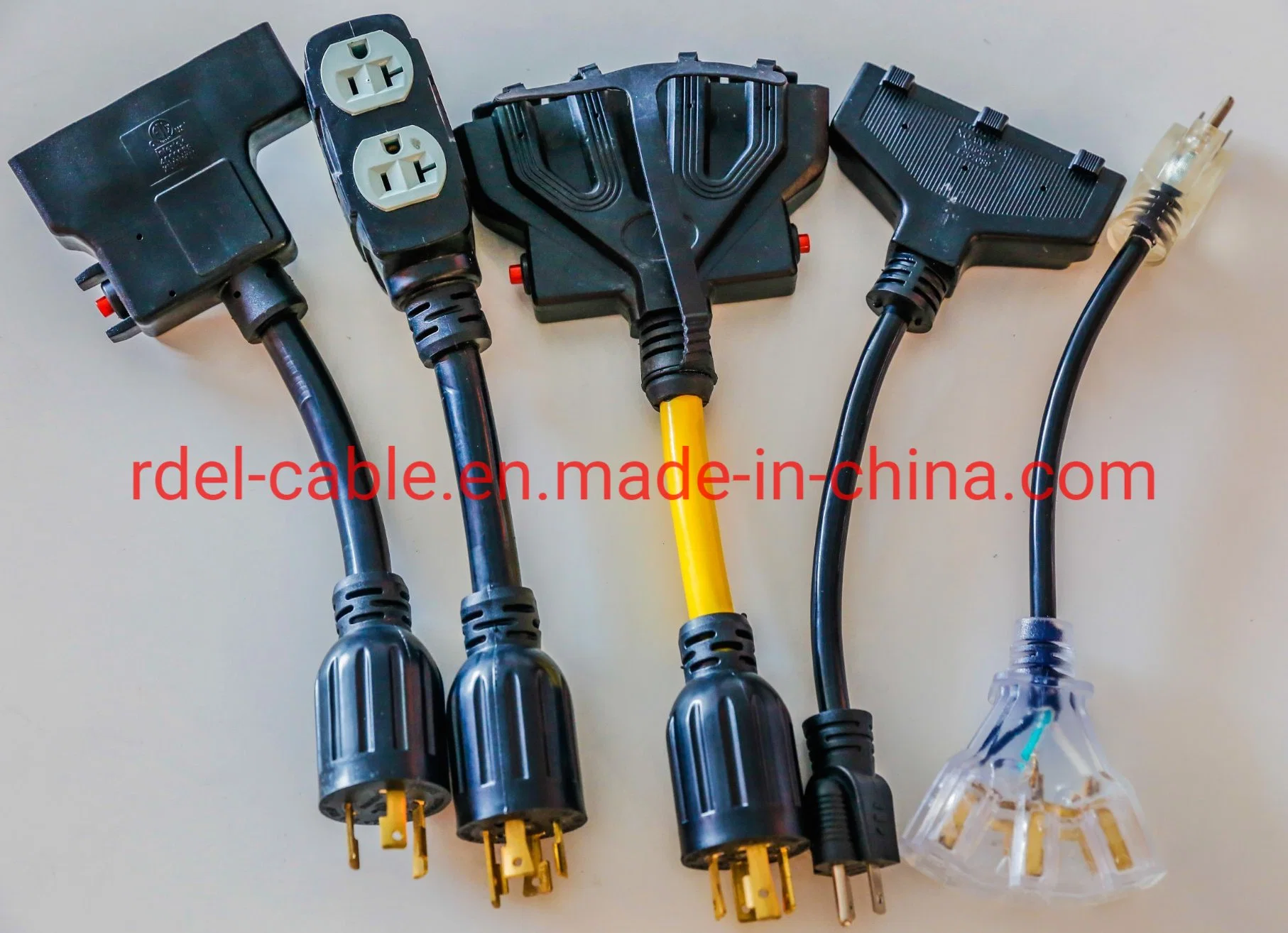 Aprobación UL Y splitter de cable de alimentación múltiple NEMA 5-15P