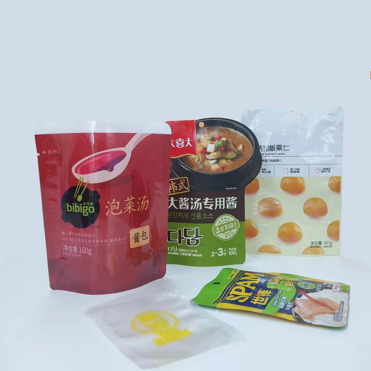 High Temperature Resistance Food Packaging Flexible Bag Microwave Oven Steam Retort Plastic Bag Stand Cook Pouch