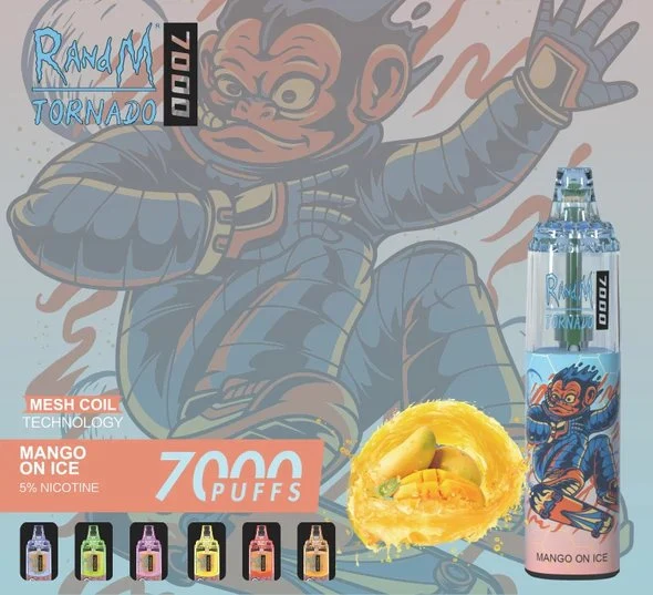 Randm Tornado 7000 Puffs 2% Nuevo desechable VAPE Reino Unido caliente Vapor